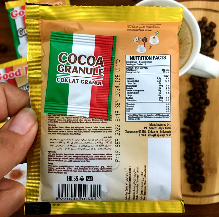 نمای نزدیک ساشه کاپوچینو Good Day با کیفیت اصل