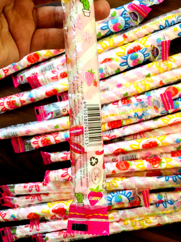 مارشمالو طنابی رنگی