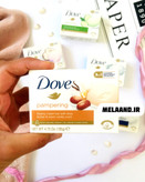 صابون کرم دار برند داو اصل رایحه نارگیل رنگ یاسی ۱۳۵ گرمی اندونزیایی Dove Soap