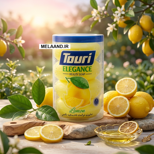 صابون توری رایحه لیمو مدل Elegance بسته 4 عددی 400 گرمی ساخت اردن