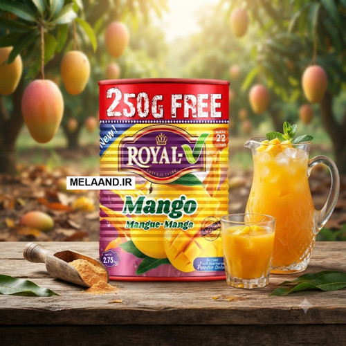 پودر شربت انبه رویال مدل Mango وزن 2.75 کیلوگرم با 250 گرم هدیه