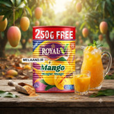 پودر شربت انبه رویال مدل Mango وزن 2.75 کیلوگرم با 250 گرم هدیه