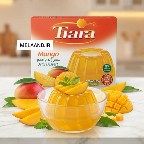 پودر ژله تیارا انبه (ژله انبه تیاری) ۸۰ گرمی Tiara Jelly Dessert Mango Flavour