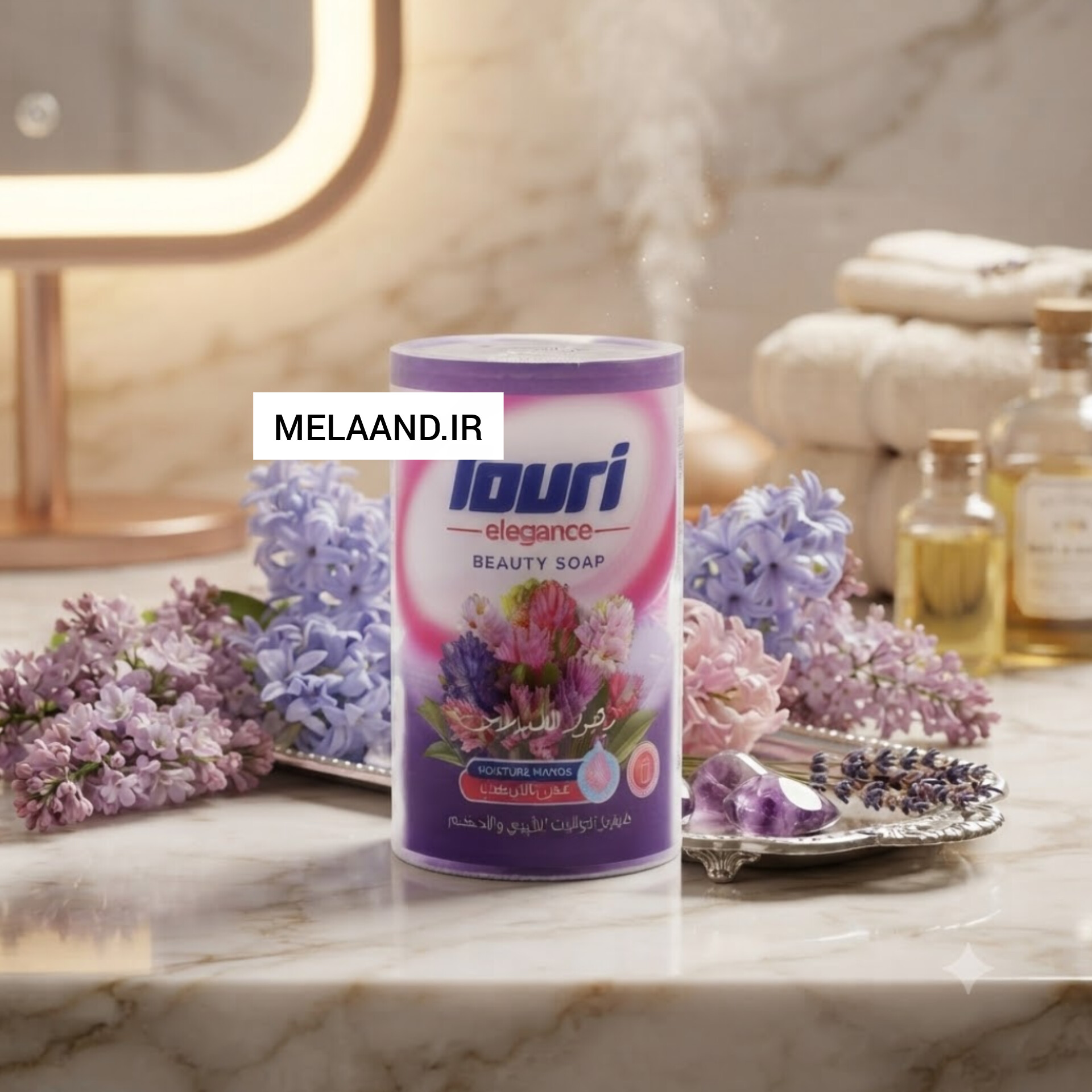 صابون توری Elegance رایحه گل سنبل 4 عددی 550 گرمی ساخت اردن