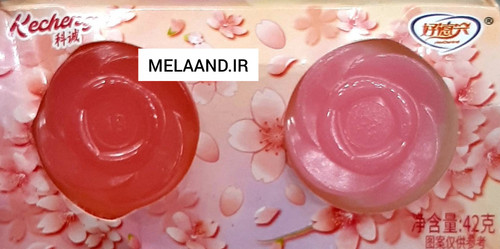 ژله طرح گل رز دوتایی