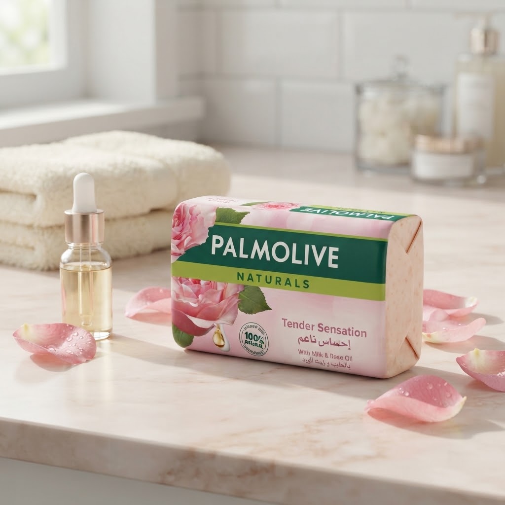 صابون پالمولیو PALMOLIVE اصل عربستان رایحه  گل رز وزن 170 گرم